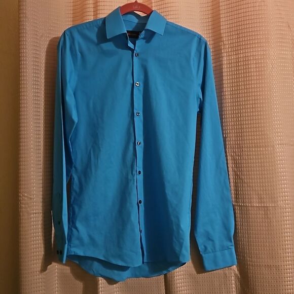 slim-fitting JF J. Ferrar men’s dressy button-up tee - size S - Picture 1 of 6